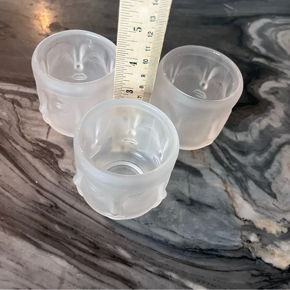 Infinite Buddha Frosted Tiki Cups Votives Three